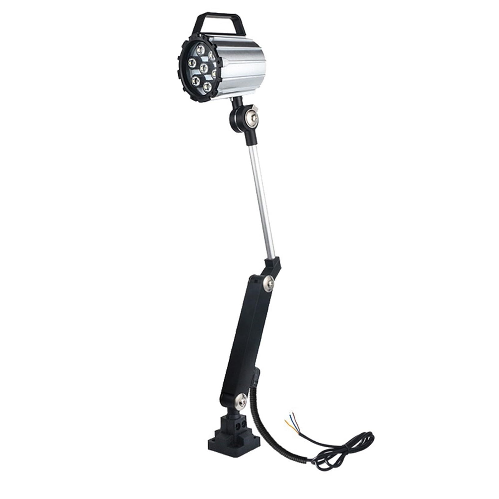 Przenośna lampa robocza LED, wodoodporna mechaniczna lampa robocza, 120 lumenów/wat, oświetlenie przemysłowe, lampa warsztatowa do tokarek, maszyny do szycia (12W/24V/duże ramię)