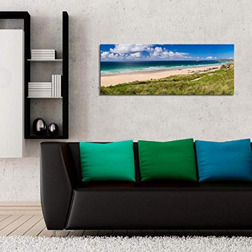 Maectpo Large Canvas Print Sea Beach Landscape Picture Wall Art For Living Room Bedroom Ready To Hang Wall Decoration Framed 1 Piece #TOP1