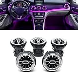 🌟Material: Plástico ABS QEMOP Coche 12 Colores LED Aire Acondicionado Delantero Salida de ventilación Turbina Atmósfera Lámpara Ventilación de Aire para Mercedes Benz A B CLA GLA Clase W117 W156 W176 W246