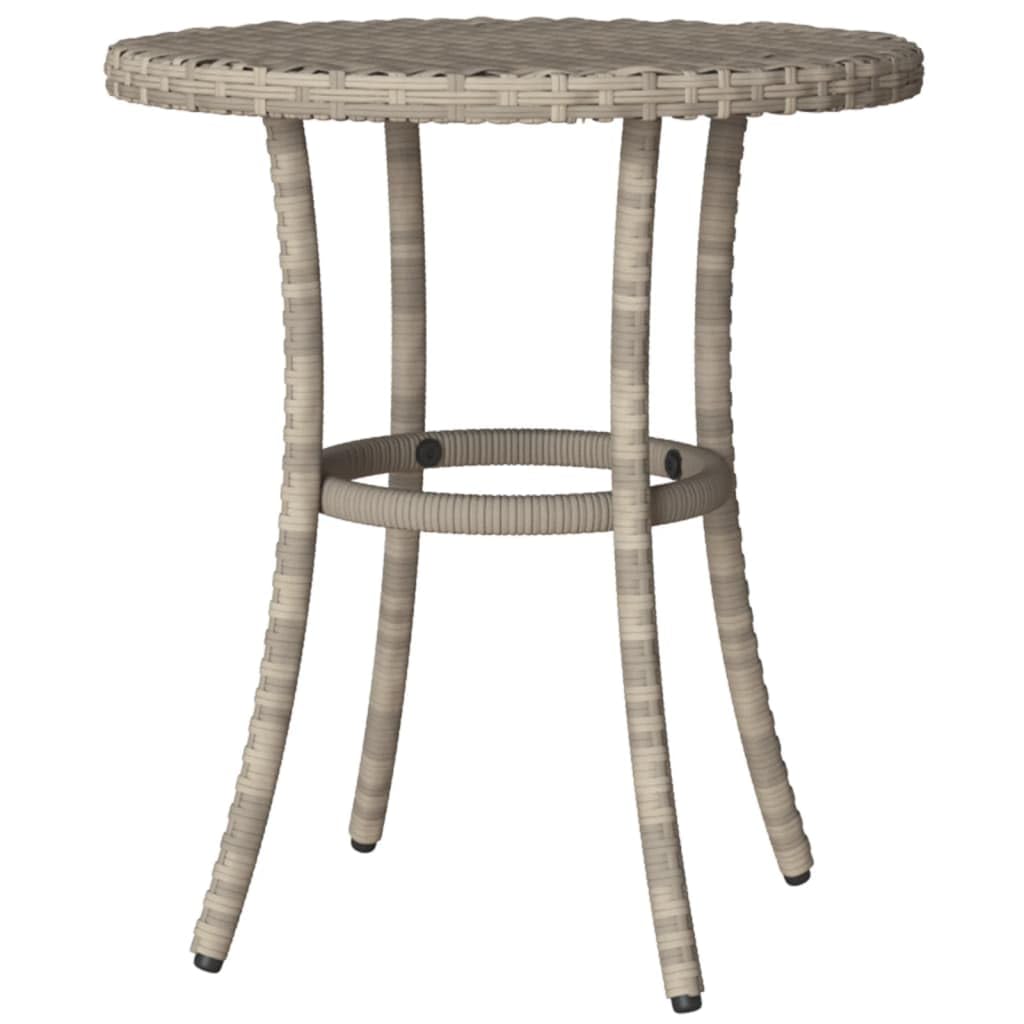 Set da 3 pezzi con cuscini grigio chiaro in polyrattan per giardino, balcone o terrazza con schienale regolabile e cuscini imbottiti spessi con rivestimenti sfoderabili