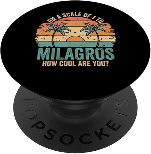 MILAGROS Cute Retro Girls Groovy MILAGROS Personalized Name PopSockets Standard PopGrip