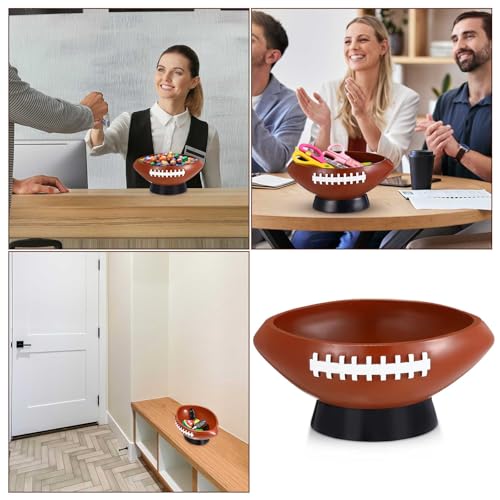1 Pcs Football Snack Bowls Reusable Resin Party Bowl for Tailgate Dinner Sports Event Football Game Birthday Party Decorations - Image 7