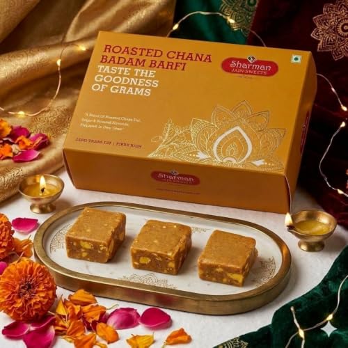 Best Indian Sweets to Make for Festive Guests 14 Sharman Jain Sweets Roasted Chana Badam Barfi | Traditional India...