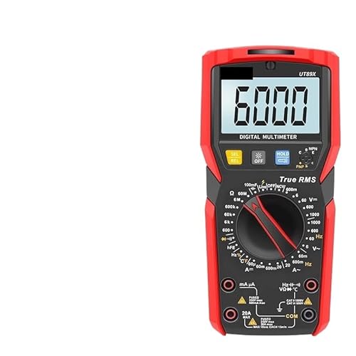 UNISeries プロフェッショナルデジタルマルチメーター AC/DC 電圧計 電流抵抗 ダイオード トライオード 静電容量テスター True RMS(UT89XE)