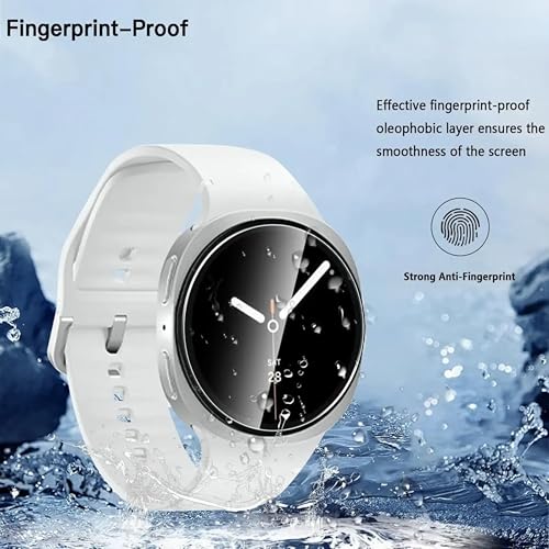 Image of YODI Pack of 2 Waterproof 3D Tempered Glass Screen Protector Compatible with Samsung Galaxy Watch 8 Classic 44mm Only ((Samsung Watch 8 44mm))