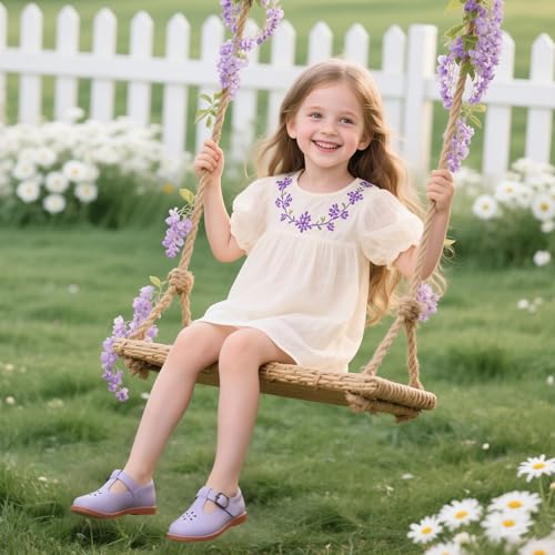Image of Flaryzone Toddler Little Girl Mary Jane School Uniform Oxfords Flat Dress Shoes