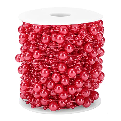 PRETYZOOM 1roll Beads Chain for Christmas Tree Decorative Beads Strand Plastic for Holiday Decorations for Crafting and Festive Ornaments