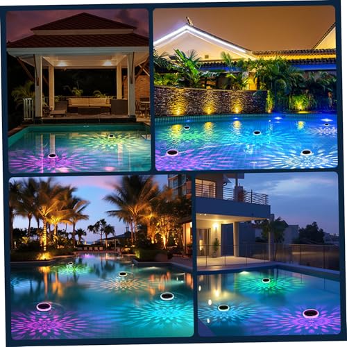 Luces solares piscine interrate Ameble con 9 colores y mando 3