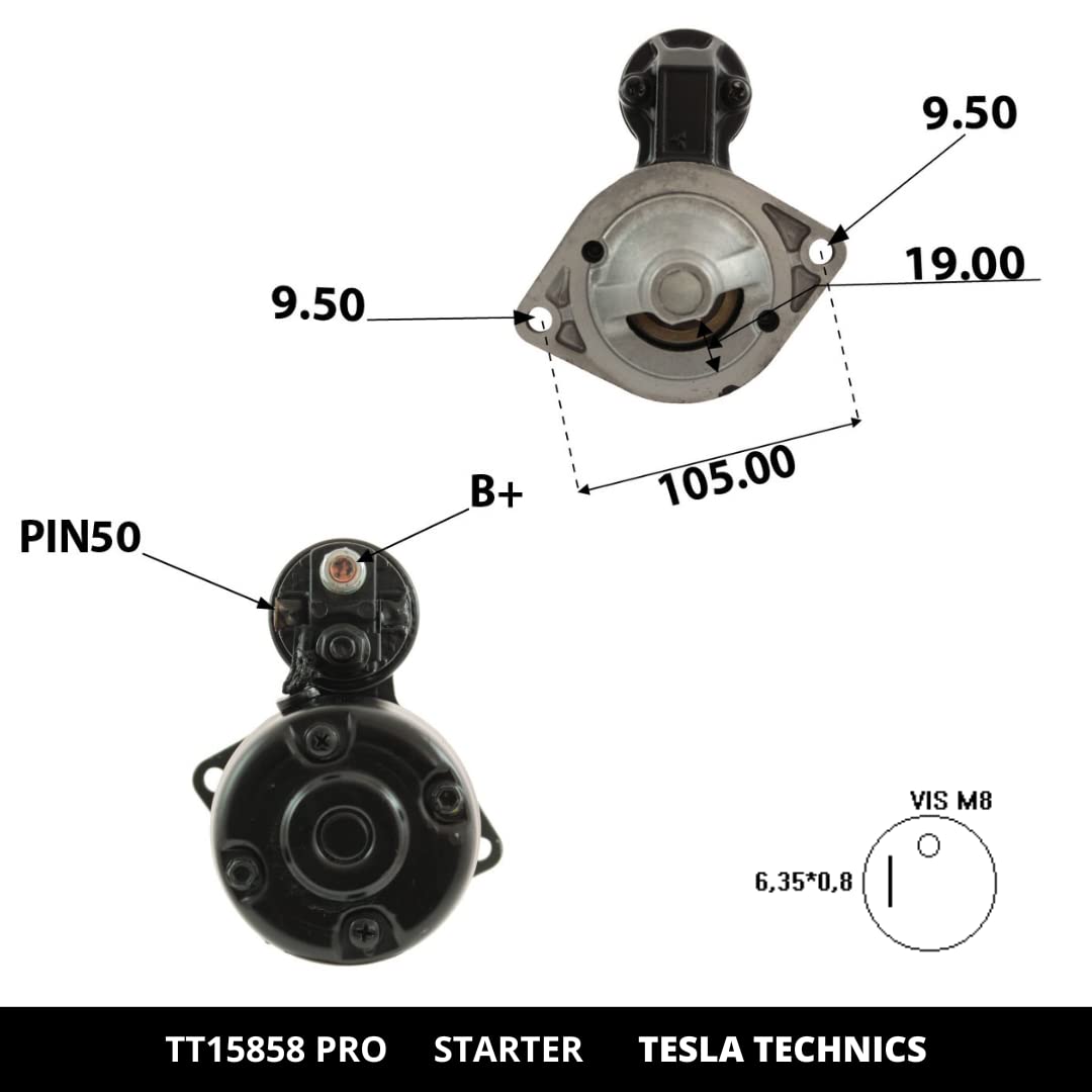 Produktbild von Ps Fünf TESLA TECHNICS TT15739 PRO Anlasser Für Auto 12V, Anlasser 0.80 KW. Kompatibel Mit SUZUKI. Ausgezeichnetes Preis-Leistungs-Verhältnis. Einfache Installation Und Garantie Anlasser Auto