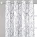 DriftAway Tree Branch Blackout Curtains Double Layer 84 Inches Long for Bedroom Printed Patterned Classic Thermal Insulated Summer Sound Lined Grommet Drapes for Living Room 2 Panels Gray/White