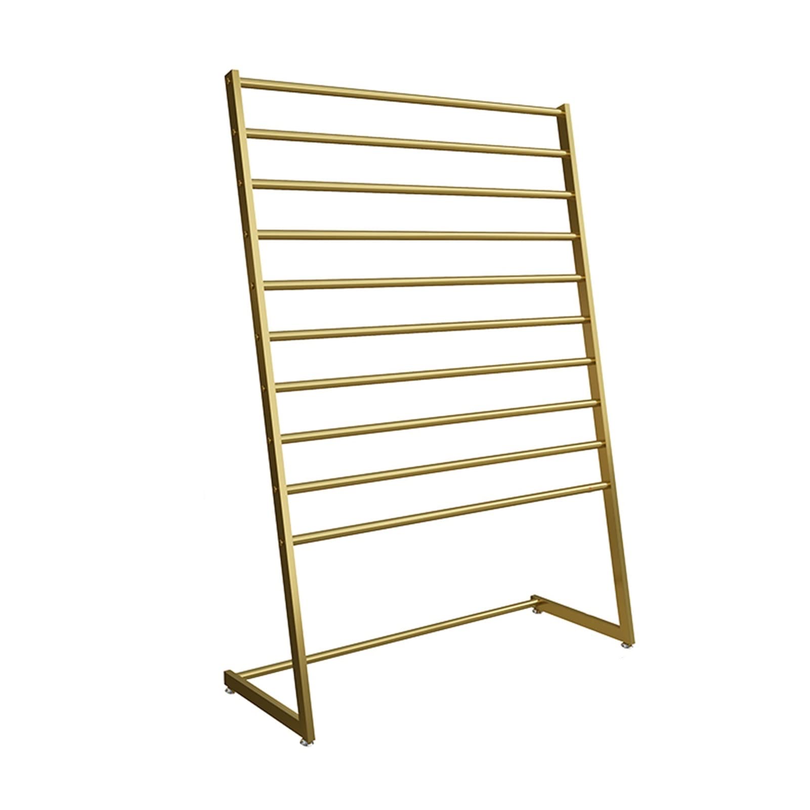 Espositori per Sciarpe, espositori multifunzionali per Sciarpe, Pantaloni, Scialli, Coperte, Accessori in Tessuto, scaffali per Negozi di Abbigliamento, or,Gold-100x40x145CM