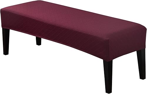 Fundas de banco Fundas de banco lavables rectangulares para comedor con elástico inferior Funda protectora elástica de muebles para sala de estar,