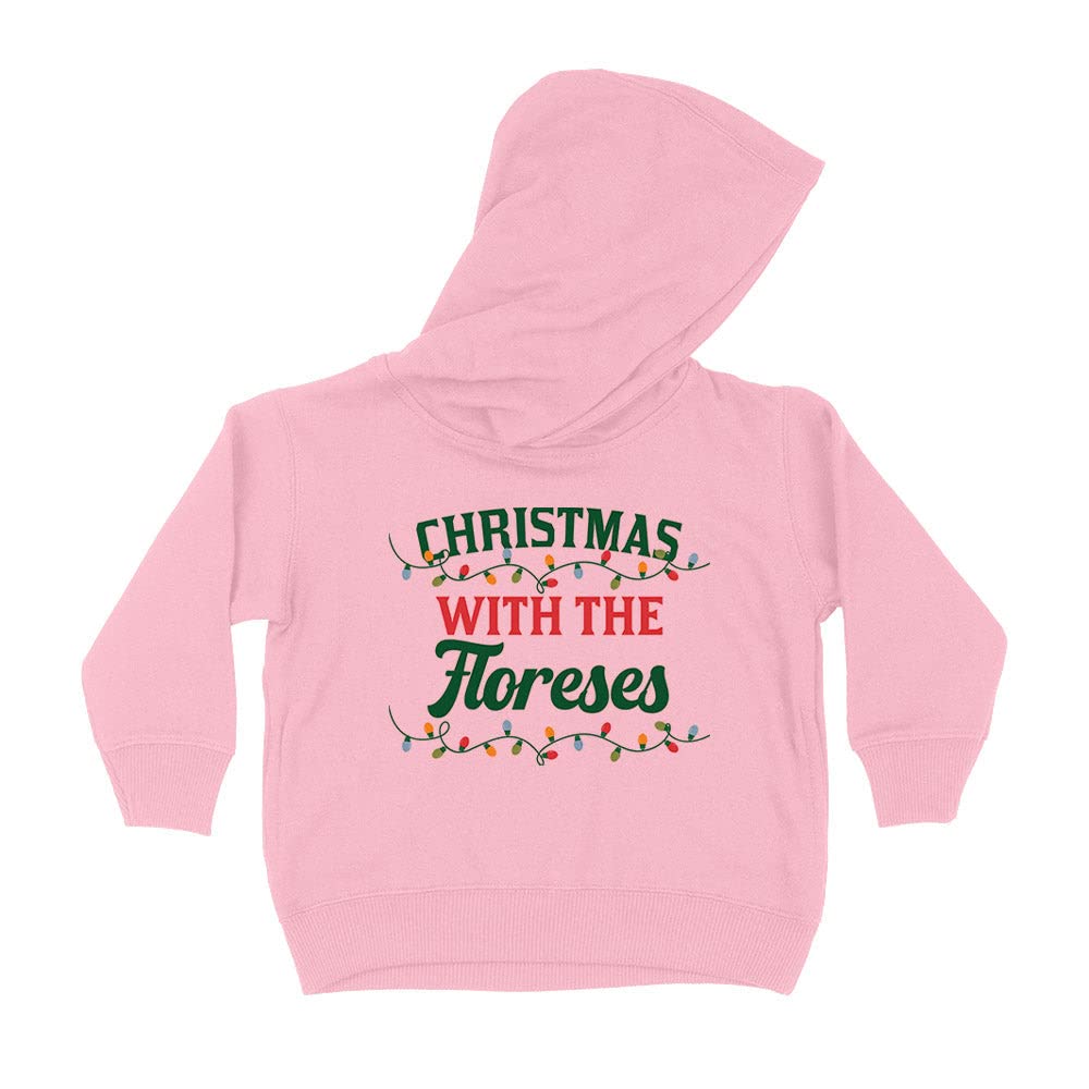 Christmas with The Floreses Kids Hoodie Sweatshirt Toddler 5T Light Pink