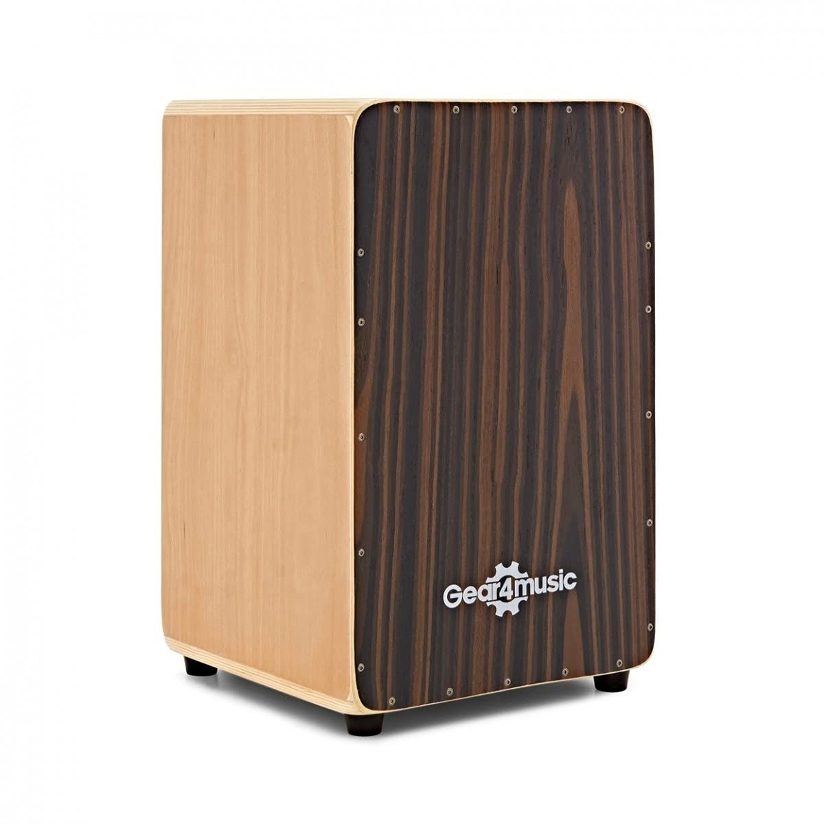 Cajón Flamenco de Madera, Percusión con Funda de Transporte en Ébano | Percusión de Abedul con Campanas Internas Ajustables, Ideal para Busking y Conciertos Íntimos