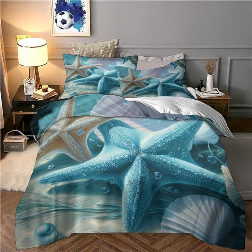 Housse de couette douce effet sous-marin contre les allergies de lit