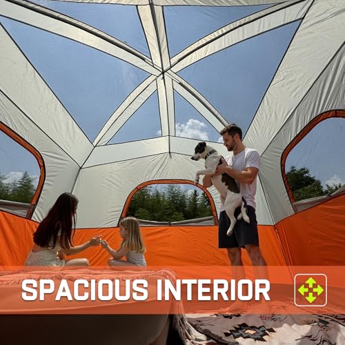 Carpa Happy Travel para 6 personas, impermeable y portátil miniatura 3