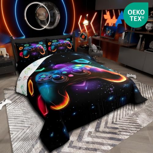 Homewish Gamer Kinder Farbe Videospiel Bettwäsche Gaming 200x200 – Ansicht 2