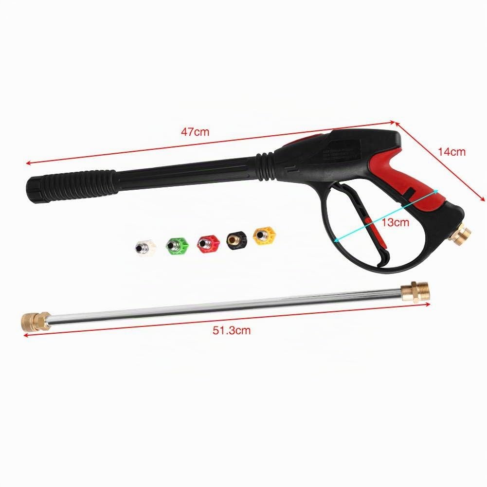 Ausla Pistola Alta Pressione Idropulitrice 1/2 BSP | Tubo spruzzo con ugelli, per pulizia auto e giardino, lavaggio profondo