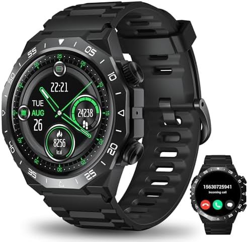 Montre Connectée Homme Femme ave Appel Bluetooth,1.39" HD Écran T...