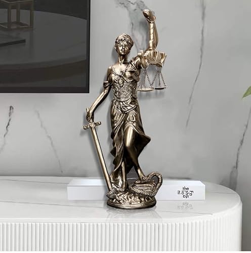 Tybbly 12 In Lady Of Justice Statue Lady Justice Law Statue Blind Goddess Of Justice Sculpture Scales Of Justice Statue Greek Roman Angel Justice Blind Statues For Decor Office Bookshelf Desk #TOP3