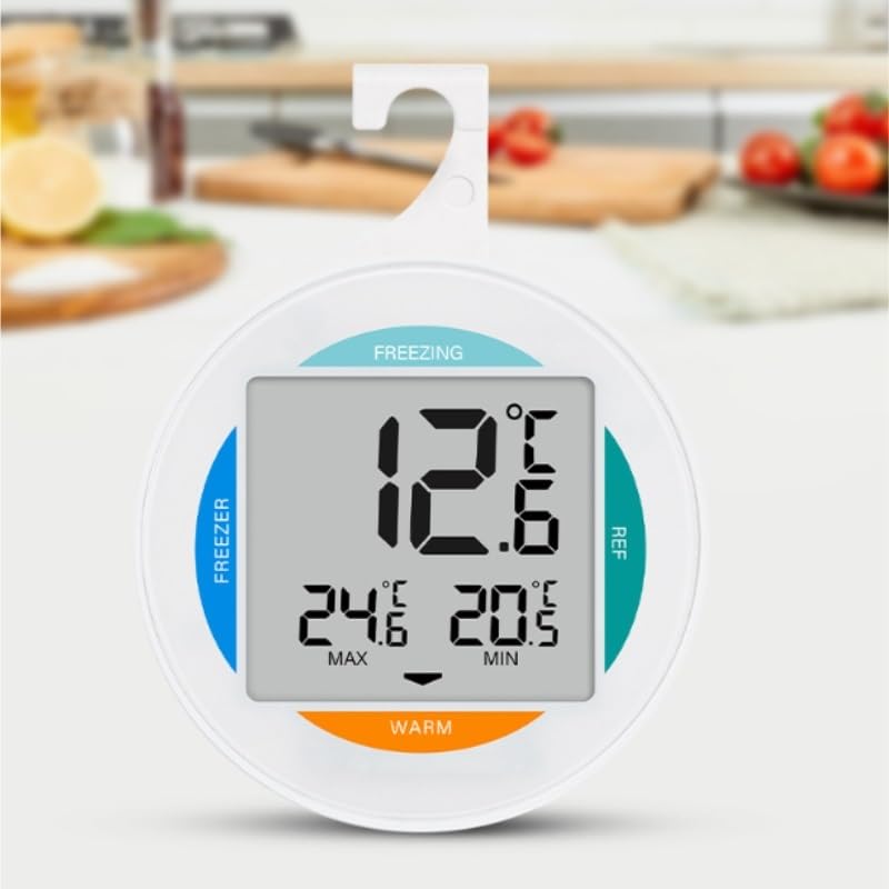 Refrigerator Thermometer with Hook for Home Use Indoor