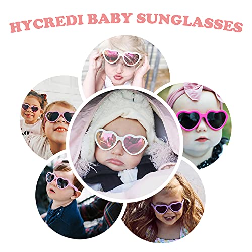 Hycredi Baby Heart Shaped Sunglasses - with Strap Adjustable Polarized Shades for Newborn Infant Age 0-24 Months2