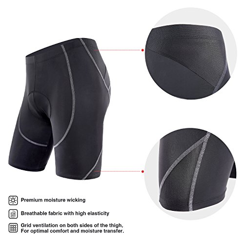 image for Sportneer Men's Cycling Shorts Biking Bike Bicycle Pants Half Pants 4D