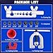 DASBET 11PCS Flaring Tool Kit – 45° Single & Double Brake Line Flaring Tool Kit with 7 Adapters, Flare Tubing Flare Tool with Tube Cutter for Brake Line HVAC System