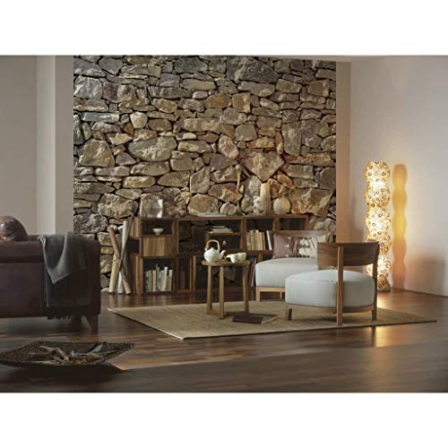 Brewster Komar 8-727 Stone Wall Mural, Neutral #TOP2