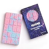 INJUNE Lavender Bath Bombs, Organic Natural Oil, Shaped Like Chocolate Bar with Galaxy Color, Valentines Day Gifts, Home SPA, Birthday Gifts for Women, Coworker Gifts