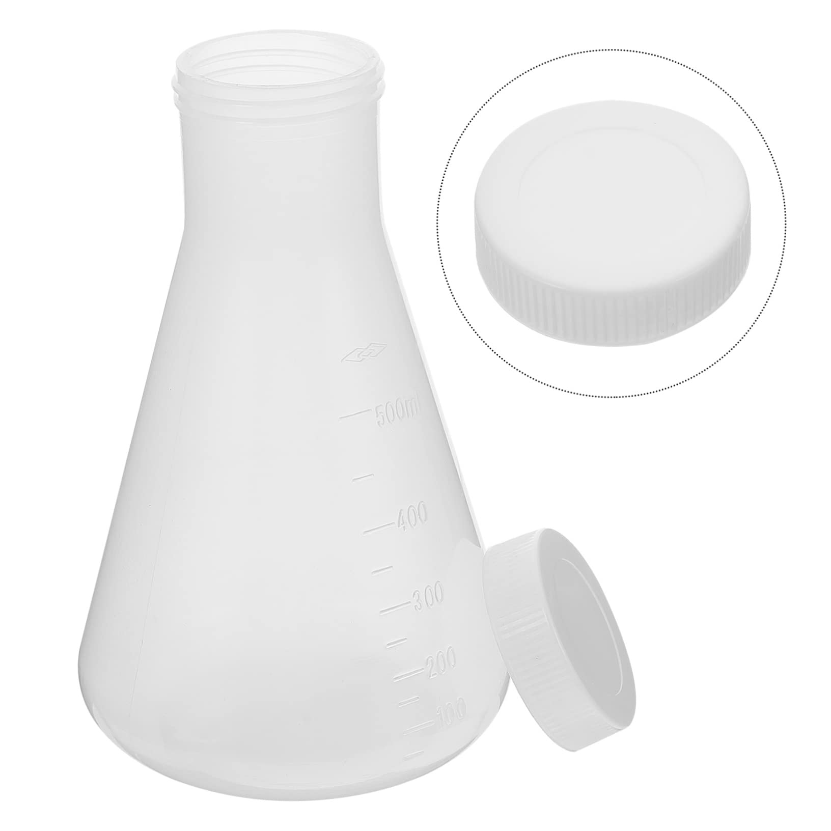 BESTonZON Erlenmeyerkolben Laborflasche Kunststoff 3 Stück 250ml mit Klarer Graduierung Leicht und Tragbar für Schüler Studenten und Experimente in Schule und Labor