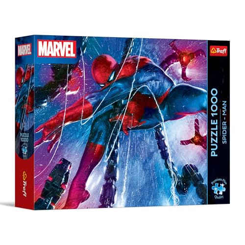 Trefl Premium Plus Quality - Puzzle Marvel: Spider-Man: Una rete di avventure - 1000 pezzi, serie di puzzle con i personaggi preferiti, per adulti e ragazzi dai 14 anni in su