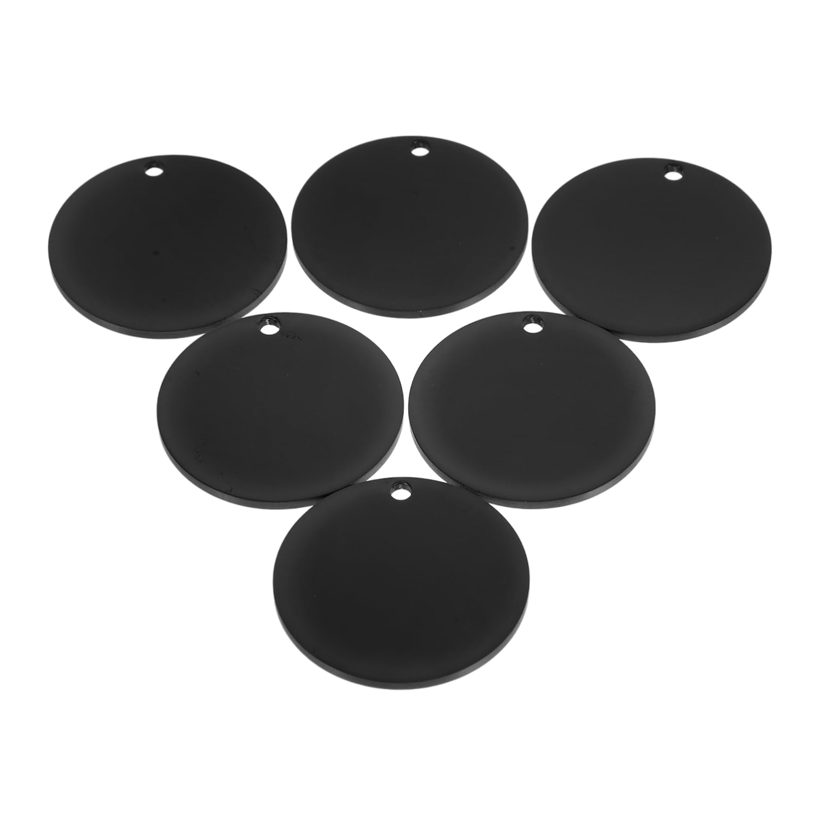 Angoily 4 Set Di Animali Domestici Piccola Etichetta Chiave Spazi Vuoti Per Medagliette Per Cani Targhette Identificative Del Cane Tag Del Cane Nero Acciaio Inossidabile 6 Pezzi*4
