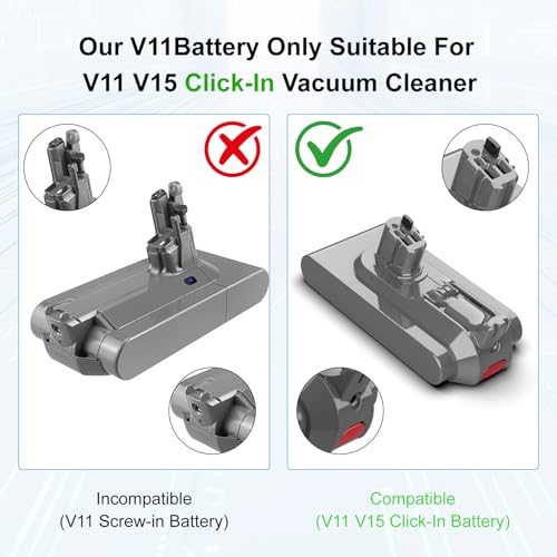 Image of 5.0Ah V11 Battery Replacement for Dyson Button Click-in Installation Style