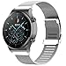 Produktbild Kobmand Armband Kompatibel mit Huawei Watch GT 2 Pro,22mm Schnellwechsel Edelstahl Mesh Uhrenarmband für Huawei GT 2 Pro/GT 2 46MM/Watch GT/Watch GT 2e (Silber)