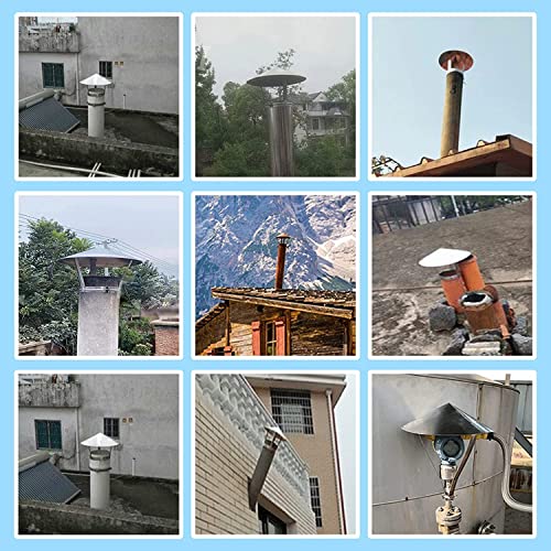 Couvercle de cheminée protège conduit pluie neige acier inoxydable 304 - 4