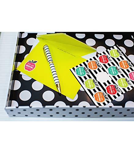 Schoolgirl Style Black, White & Stylish Brights Motivational Sticker Pack, 72 Inspirational Stickers For School Supplies, Reward Stickers, And Incentive Chart, Positive Affirmation Stickers (6 Sheets) #TOP3