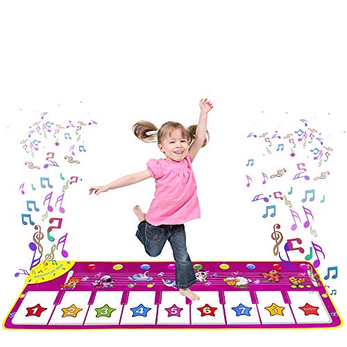 m zimoon dansmat, piano mat voor kinderen toetsenbord tapijt touch speelmatten kinderen vroege educatieve muzikale mat…