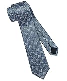 [グッチ] 【ブランド ネクタイ・ギフトセット】 ネクタイ リボン掛け ケース＆手提げ袋付き（REDROSEオリジナル） GG73 マリンブルー（プレゼント・お誕生日・バースデー・ラッピング）