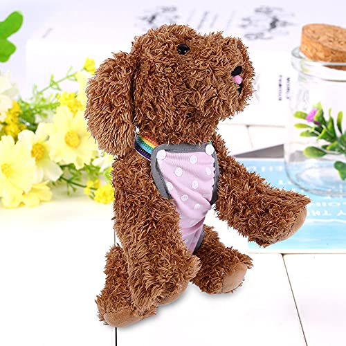 Image of Washable Female Dog Diapers Underwear, 6Sizes Pet Sanitary Pants Cloth Diaper Nappy Covers Underwear Reusable Suspender(S /10号)