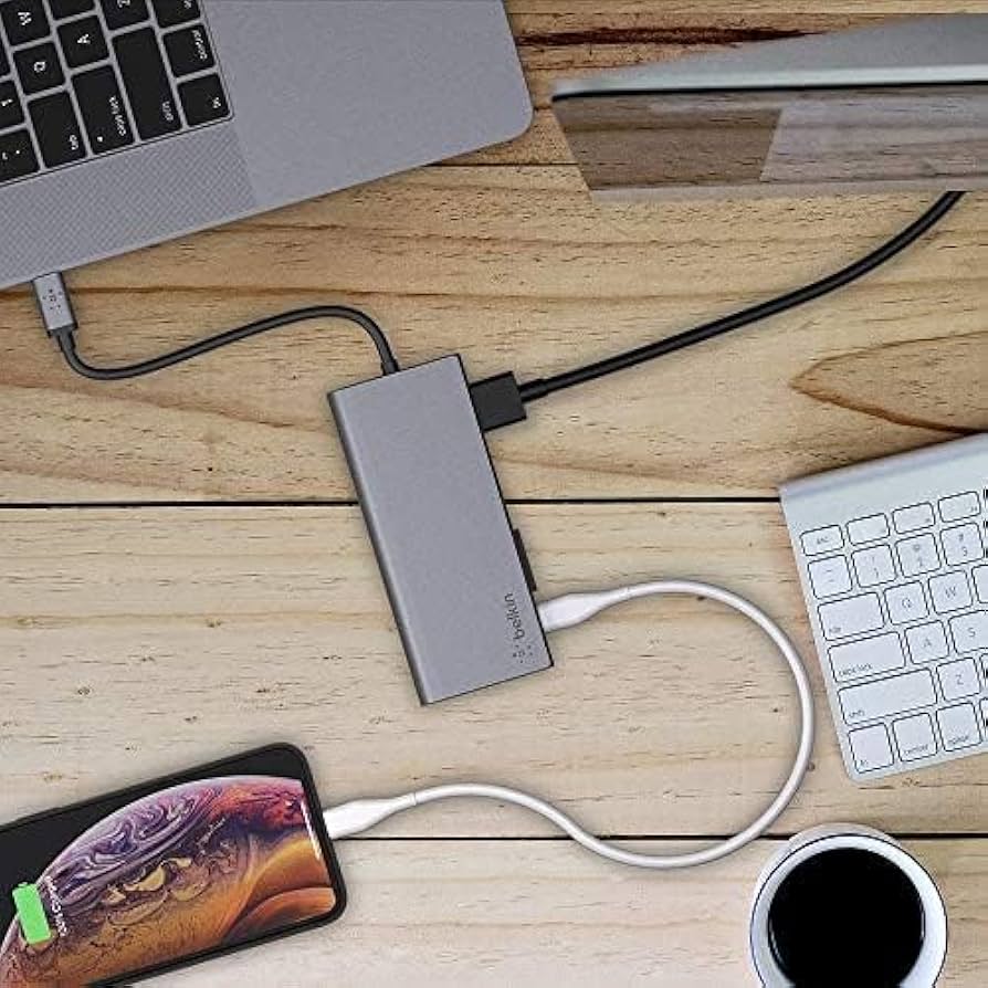 belkin USB-C Multimedia Hub 4K 新品未開封 Amazon.com: Belkin USB-C Hub, 6-in-1 Multi-Port Docking