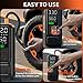 Calmara Y34 Tire Inflator Portable Air Compressor,4X Faster Inflation,6000mAh Cordless/12V DC 150PSI Air Pump with Digital Pressure Gauge for Car,Motorcycle,Bike,Ball Easter Gifts for Him