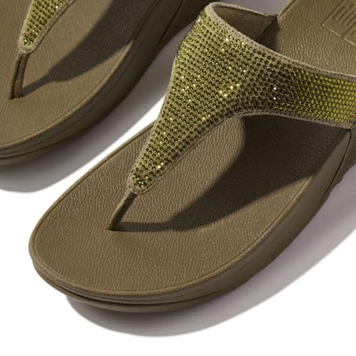FitFlop Women's LULU Crystal Embellished Toe-Post Sandals3