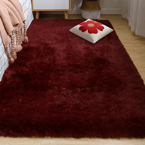 Tapis de salon moderne vin rouge pour une ambiance chaleureuse