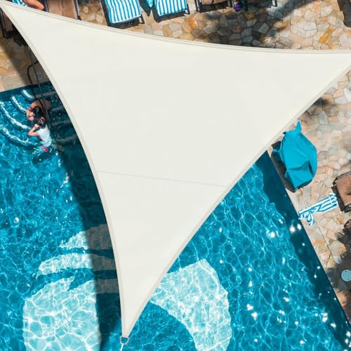 LOVE STORY Sonnensegel Dreieckig 3x3x3m Wasserdicht Cremeweiß Sonnenschutz Windschutz Segel PES Polyester,95{88829b3192f1ee6c84bfcce5a347840e27a0217acf324f72aac886e825990d1f} UV-Schutz für Außenbereich, Terrasse, Balkon, Garten LOVE STORY Sonnensegel Dreieckig 3x3x3m Wasserdicht Cremeweiß Sonnenschutz Windschutz Segel PES Polyester,95{88829b3192f1ee6c84bfcce5a347840e27a0217acf324f72aac886e825990d1f} UV-Schutz für Außenbereich, Terrasse, Balkon, Garten
