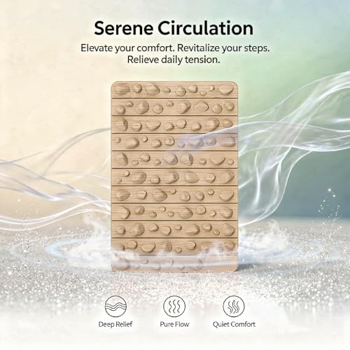 Alfombra de Reflexología con Diseño de Madera, Almohadilla Plegable de Acupresión para Pies, Tablero Masajeador Portátil de 50 x 30 cm, Material Compuesto, para Relajación en Spa y Entrenamiento miniatura 4