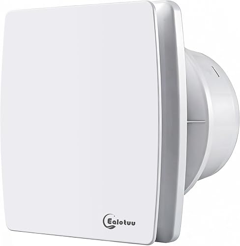 100mm Bathroom Extractor Fan, Wall Window or Ceiling Mounted Ventilation Bathroom Vent Fan for Bedroom, Garage, Attic, 34dB Low Noise, IPX4, 12W, 4 inches Duct, No Timer