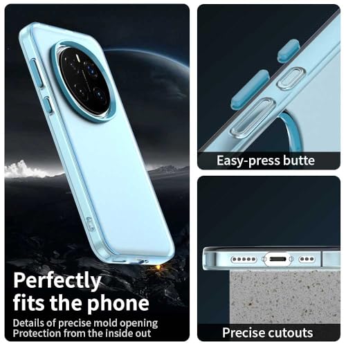 Image of for Honor Magic7 Pro 5G Case PC+TPU+PET Matte Anti-Drop Phone Back Cover - Blue