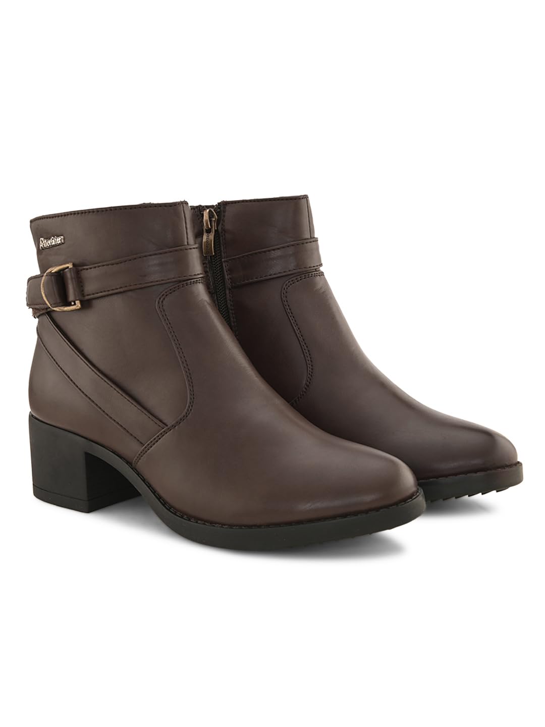 Alleviater Casual Black Premium Man Made Leather Ankle Buckled Boots for Women (B0CDLZLRJG) Amazon Price History, Amazon Price Tracker