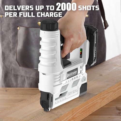 20V Brad Nailer Cordless, 18 Gauge 2 in 1 Nail Gun Battery Powered, 2.0Ah Electric Staple Gun for Upholstery and Carpentry, Include Battery, Charger, Staples, and Nails